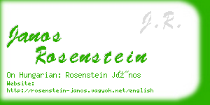 janos rosenstein business card